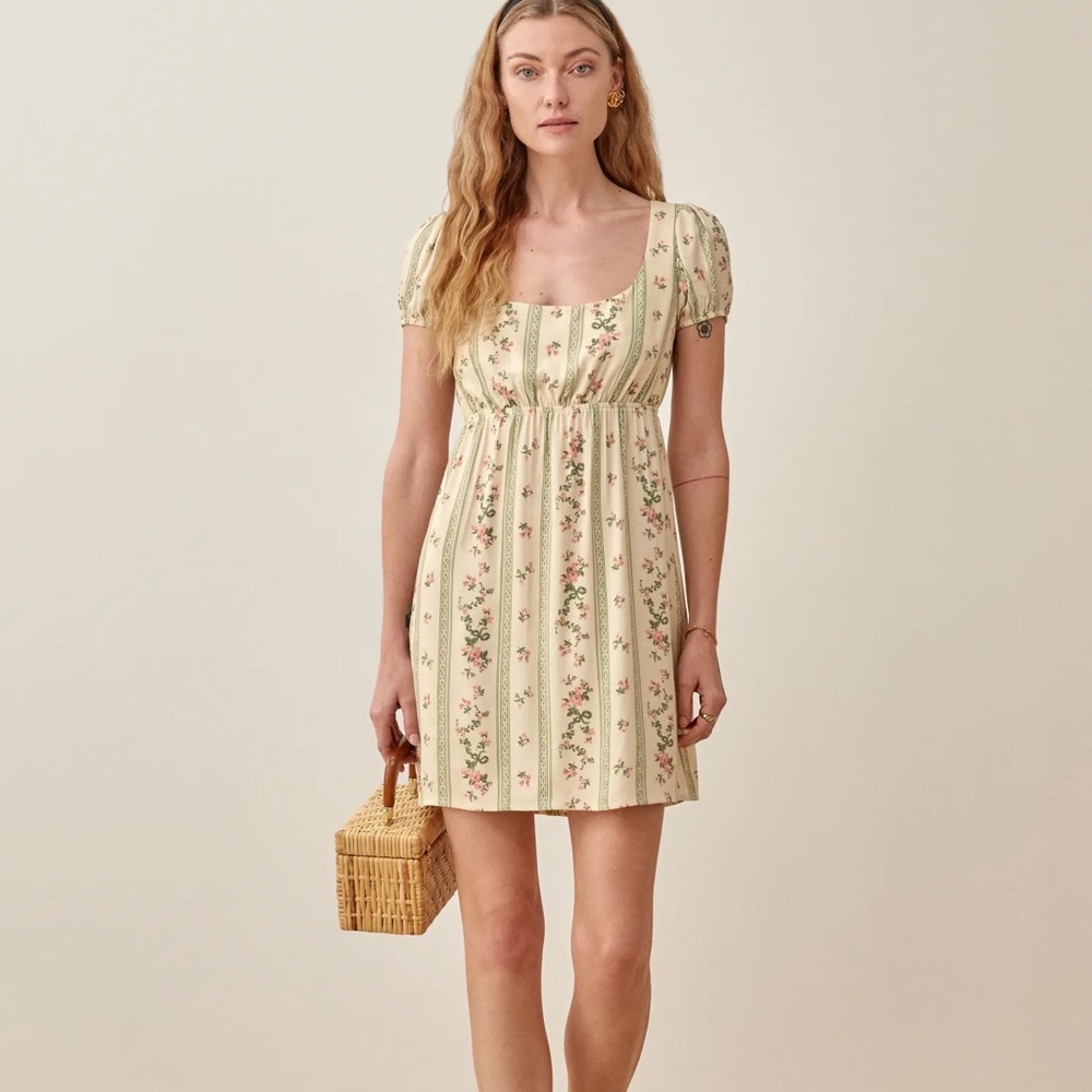 Reformation Zello Dress in Heath